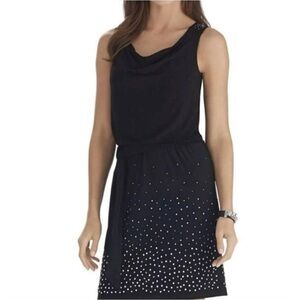 NWT White House Black Market Little Black Dress with Silver Accents, size XS